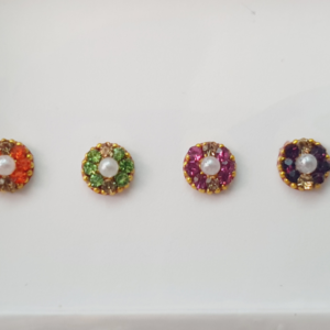 VRC068 Round Coloured Crystal Fancy Bindis