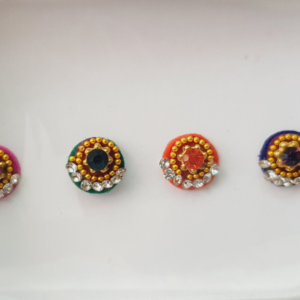 VRC069 Round Coloured Crystal Fancy Bindis