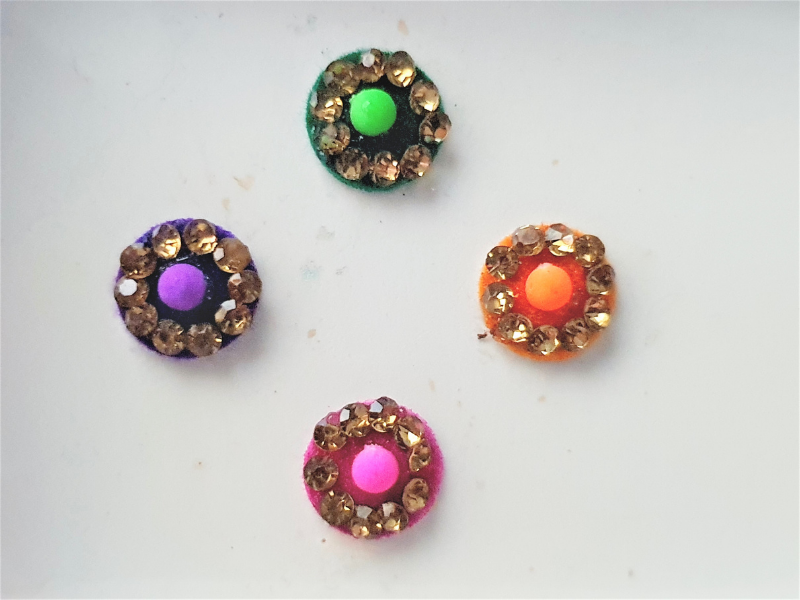 VRC072 Round Coloured Crystal Fancy Bindis