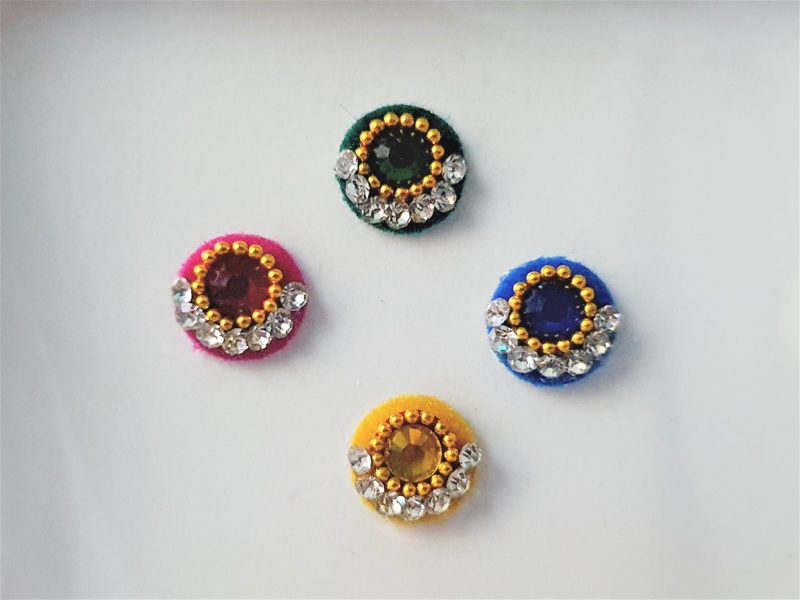 VRC085 Round Coloured Crystal Fancy Bindis