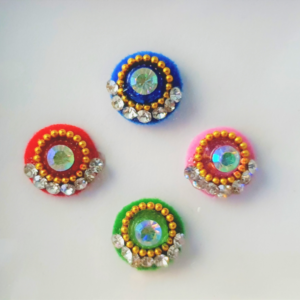 VRC086 Round Coloured Crystal Fancy Bindis