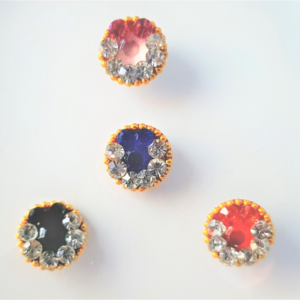 VRC090 Round Coloured Crystal Fancy Bindis
