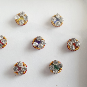 VRC092 Round Coloured Crystal Fancy Bindis