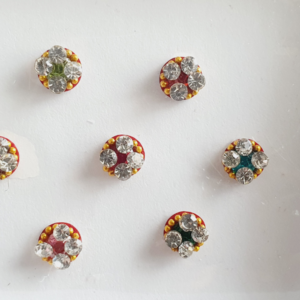 VRC093 Round Coloured Crystal Fancy Bindis