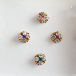 VRC094 Round Coloured Crystal Fancy Bindis