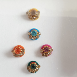 VRC097 Round Coloured Crystal Fancy Bindis