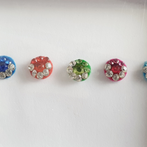 VRC100 Round Coloured Crystal Fancy Bindis