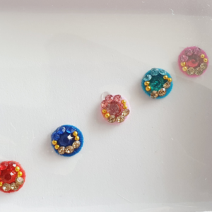 VRC104 Round Coloured Crystal Fancy Bindis