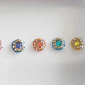VRC110 Round Coloured Crystal Fancy Bindis