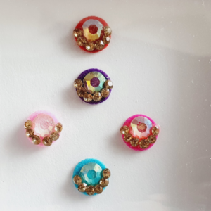 VRC118 Round Coloured Crystal Fancy Bindis
