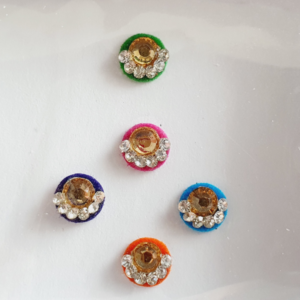 VRC119 Round Coloured Crystal Fancy Bindis