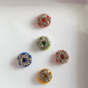 VRC123 Round Coloured Crystal Fancy Bindis