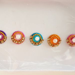 VRC127 Round Coloured Crystal Fancy Bindis