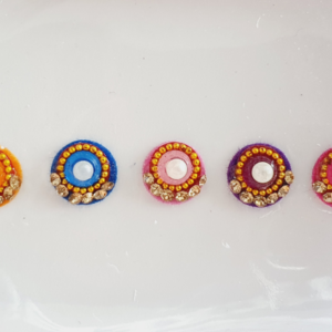 VRC129 Round Coloured Crystal Fancy Bindis