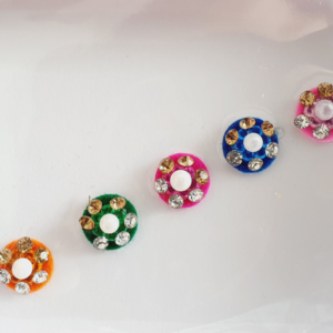 VRC133 Round Coloured Crystal Fancy Bindis