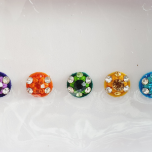 VRC152 Round Coloured Crystal Fancy Bindis