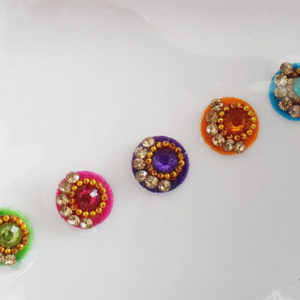 VRC154 Round Coloured Crystal Fancy Bindis