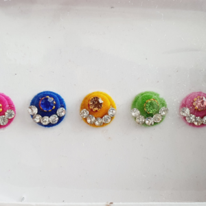 VRC157 Round Coloured Crystal Fancy Bindis