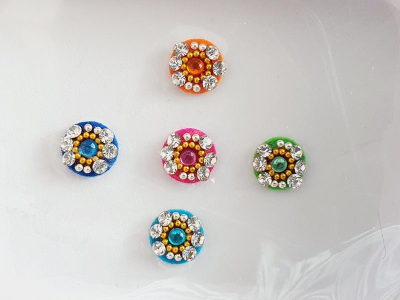 VRC159 Round Coloured Crystal Fancy Bindis