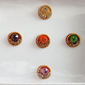 VRC161 Round Coloured Crystal Fancy Bindis