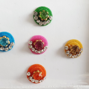 VRC166 Round Coloured Crystal Fancy Bindis