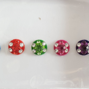 VRC169 Round Coloured Crystal Fancy Bindis